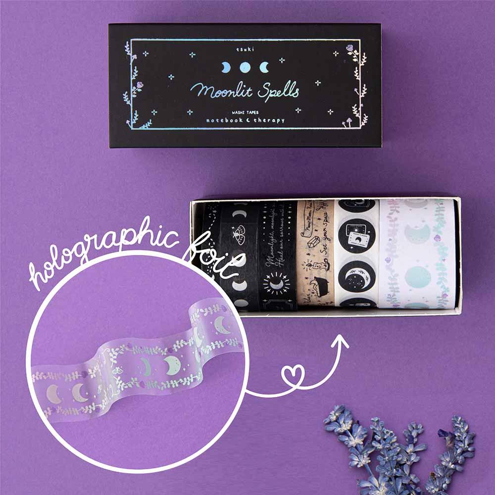 Tsuki 'Moonlit Spells' Washi Tapes Set ☾