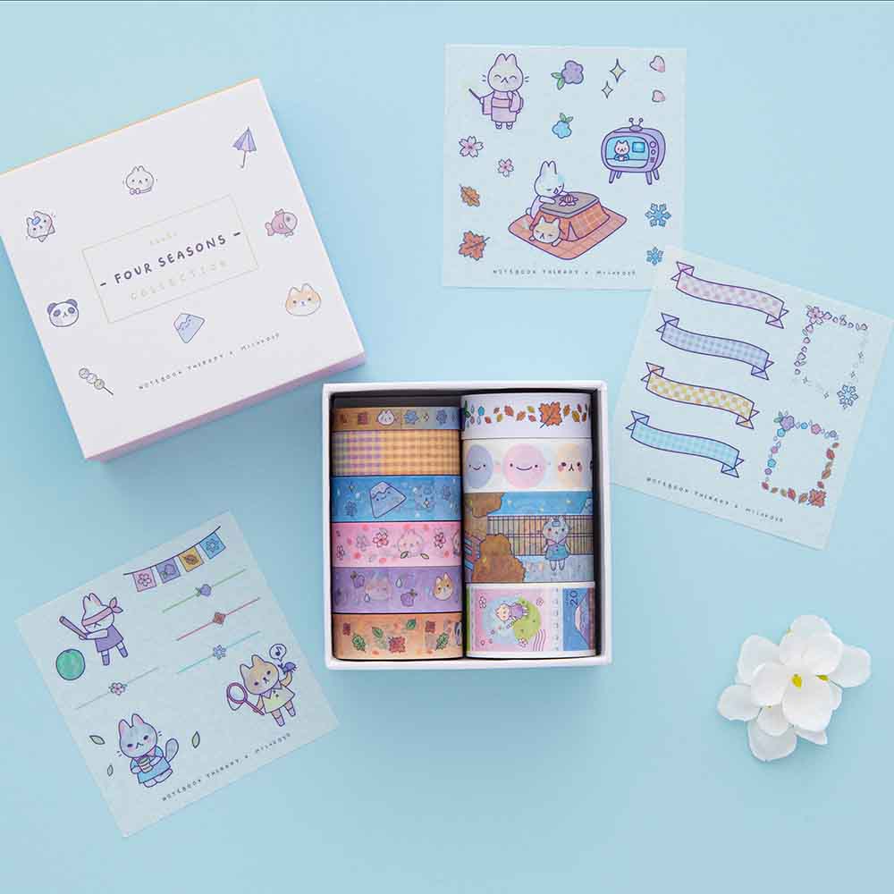 Tsuki 'Four Seasons' Washi Tape Set ☾ @milkkoyo x NotebookTherapy