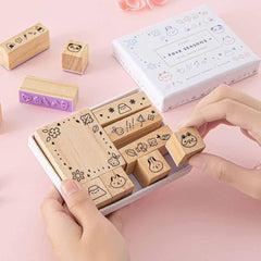 Tsuki 'Four Seasons' Bullet Journal Stamp Set ☾ @milkkoyo x NotebookTherapy