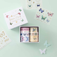 Tsuki 'Flutter + Dream' Washi Tape Set by Notebook Therapy x Pelinkan ☾