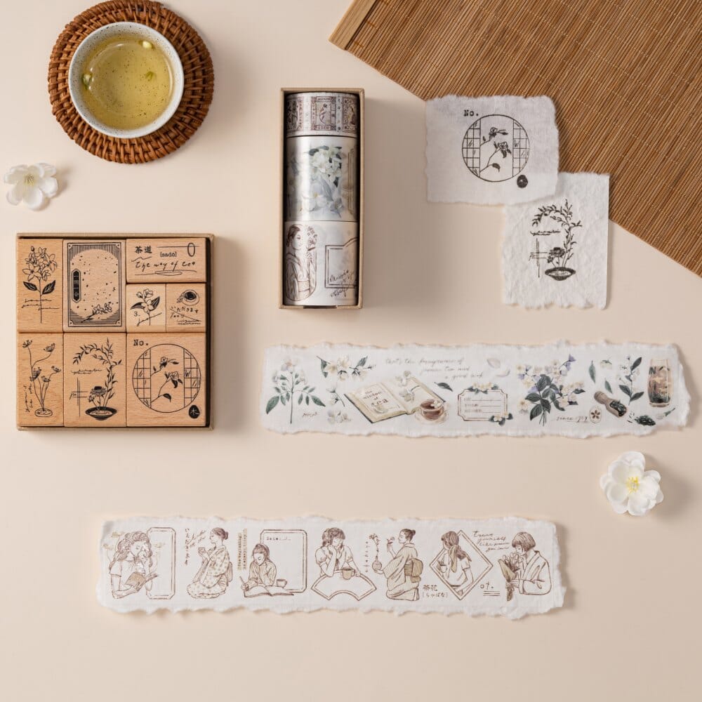 Hinoki - 'Into the Tea Room' PET + Washi Tape Set