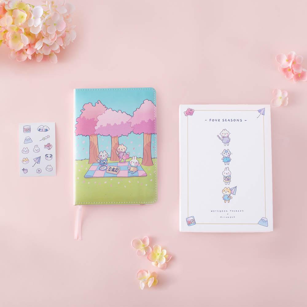 Tsuki 'Four Seasons: Spring Edition' Bullet Journal ☾ @milkkoyo x NotebookTherapy