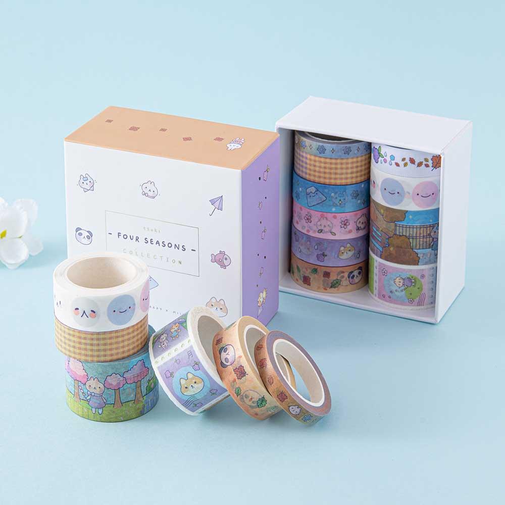 Tsuki 'Four Seasons' Washi Tape Set ☾ @milkkoyo x NotebookTherapy