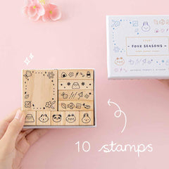 Tsuki 'Four Seasons' Bullet Journal Stamp Set ☾ @milkkoyo x NotebookTherapy