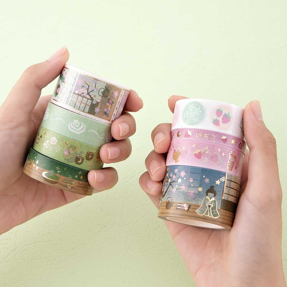 Tsuki 'Matcha Ichigo' Washi Tape Set ☾