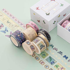 Tsuki 'Flutter + Dream' Washi Tape Set by Notebook Therapy x Pelinkan ☾