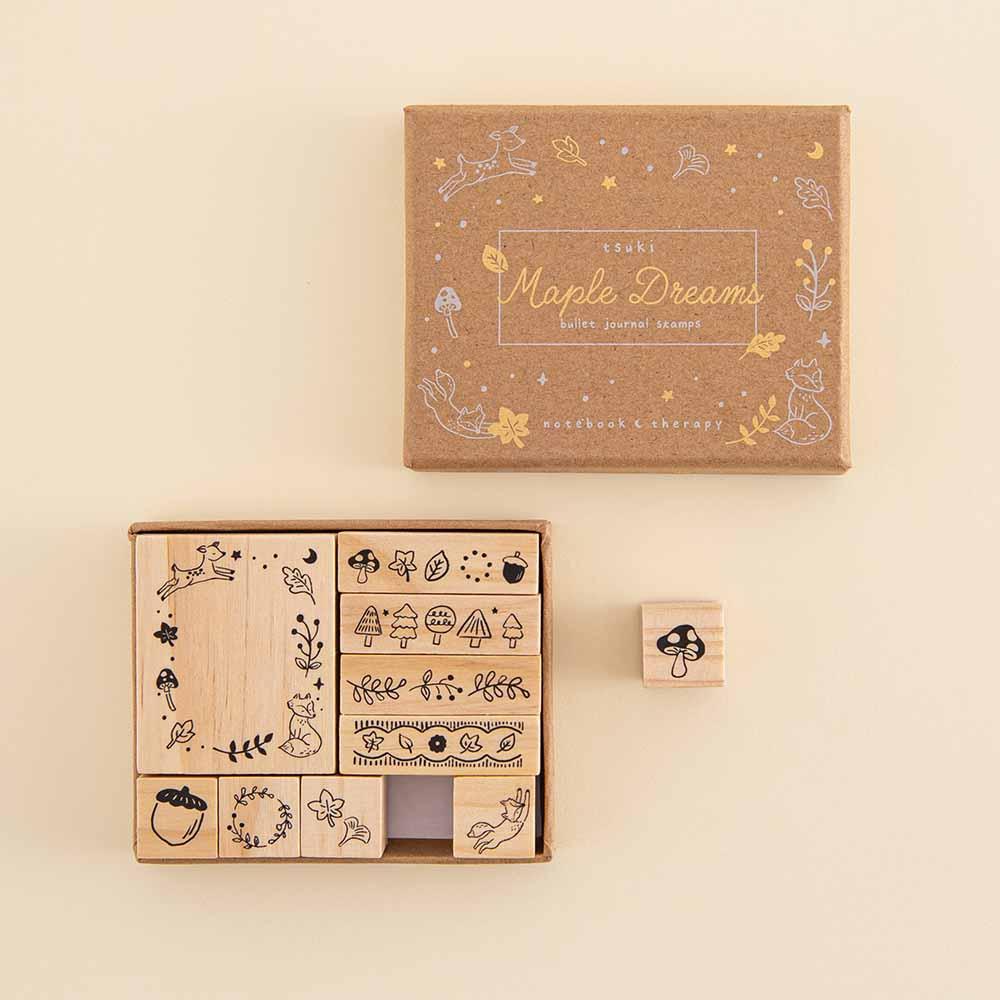 Tsuki 'Maple Dreams' Bullet Journal Stamp Set ☾