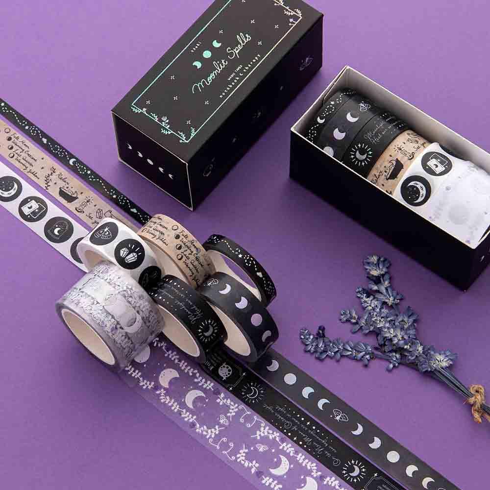 Tsuki 'Moonlit Spells' Washi Tapes Set ☾
