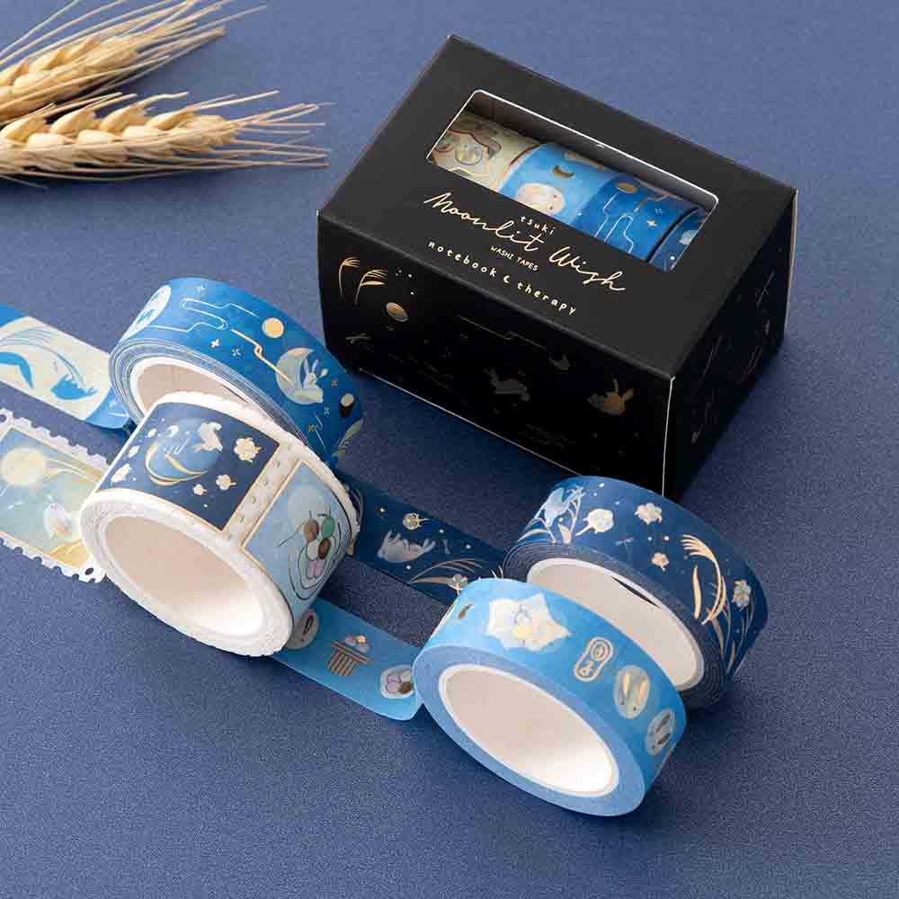 Tsuki 'Moonlit Wish' Washi Tapes Set ☾
