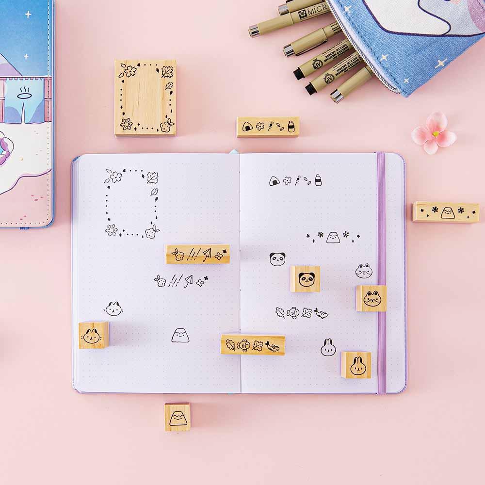 Tsuki 'Four Seasons' Bullet Journal Stamp Set ☾ @milkkoyo x NotebookTherapy