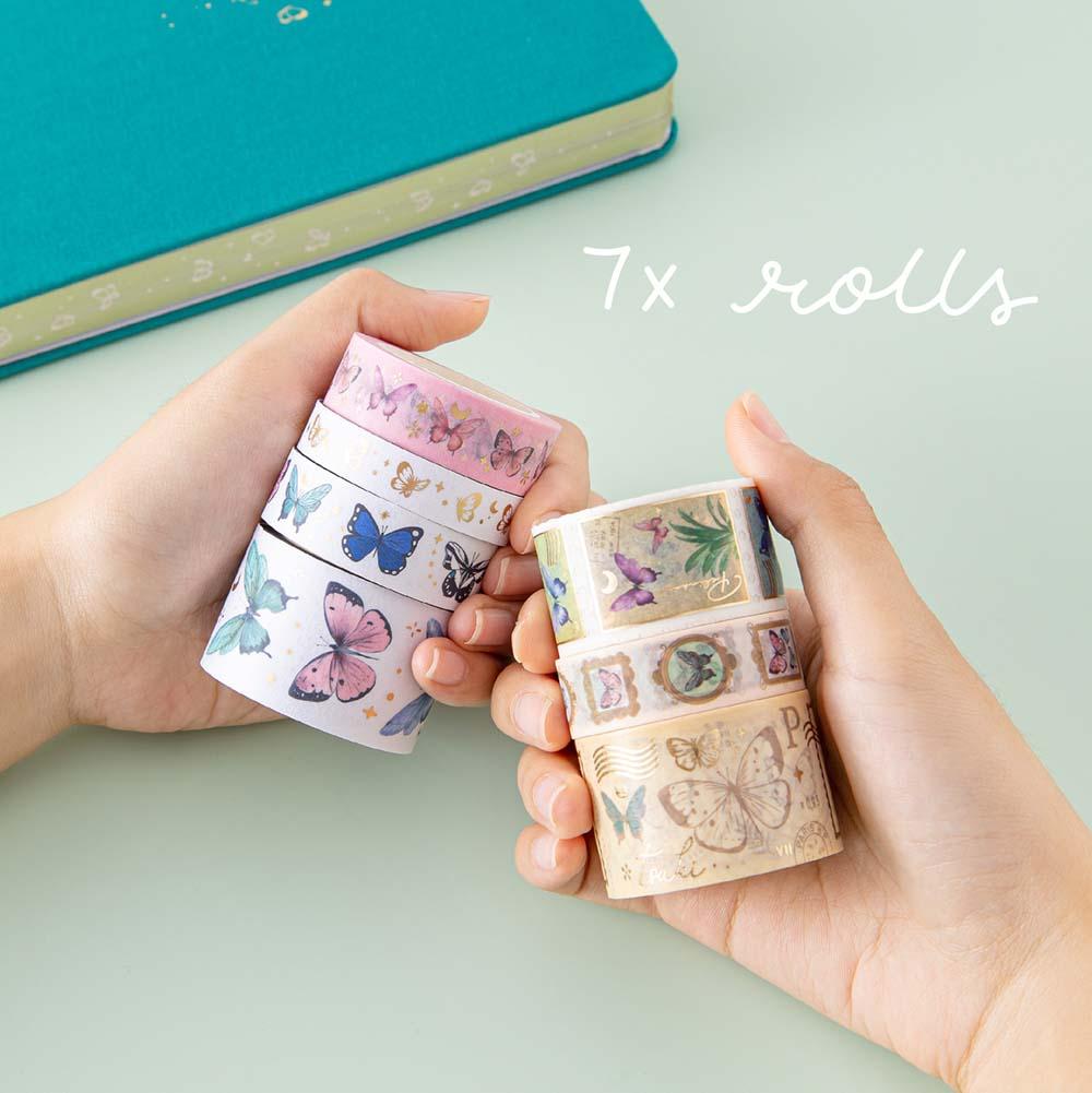 Tsuki 'Flutter + Dream' Washi Tape Set by Notebook Therapy x Pelinkan ☾