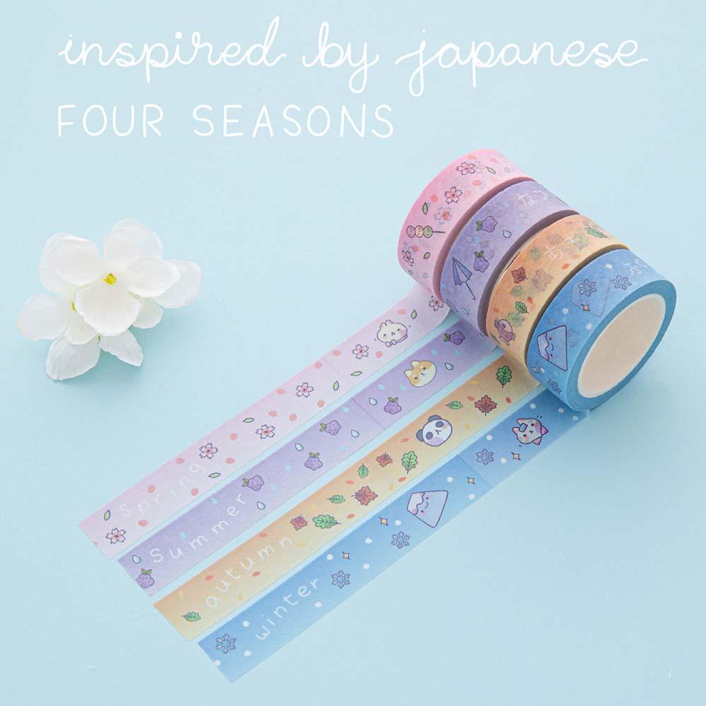 Tsuki 'Four Seasons' Washi Tape Set ☾ @milkkoyo x NotebookTherapy