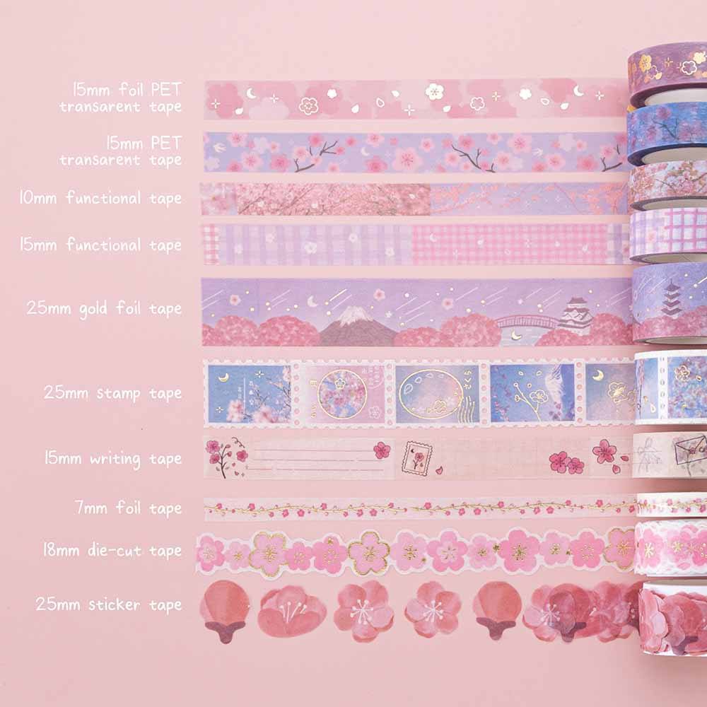 Tsuki 'Sakura Journey' Washi Tape Set ☾
