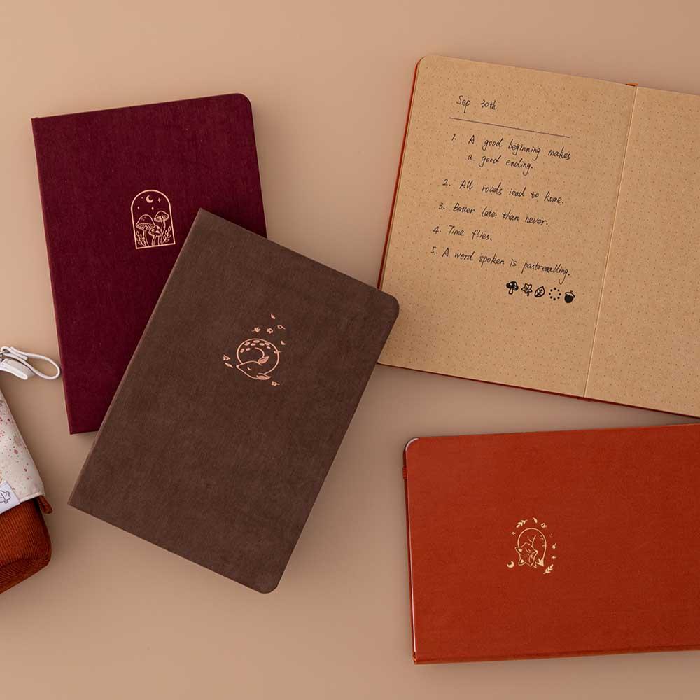 Tsuki 'Kinoko' Kraft Paper Bullet Journal ☾