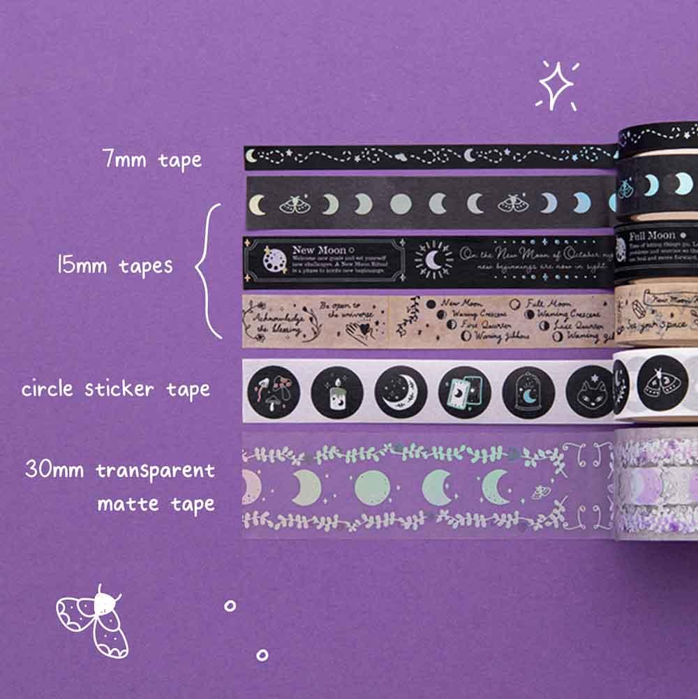 Tsuki 'Moonlit Spells' Washi Tapes Set ☾