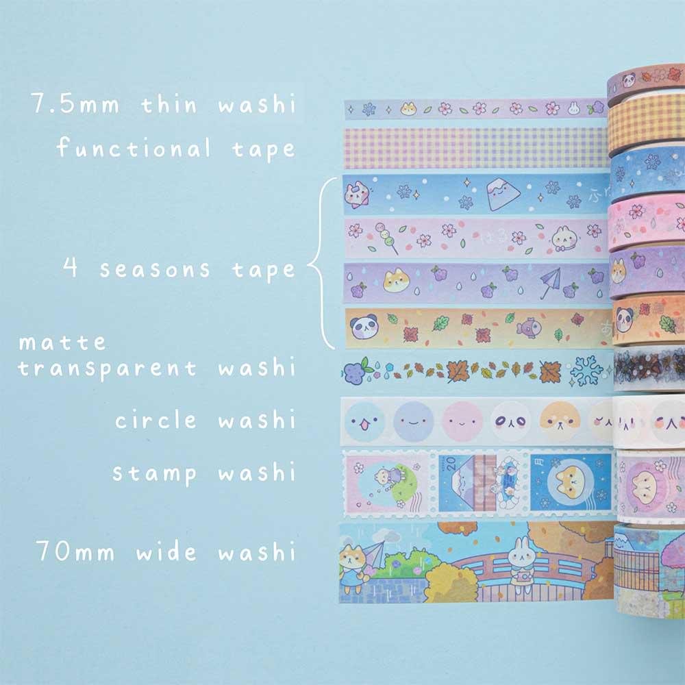 Tsuki 'Four Seasons' Washi Tape Set ☾ @milkkoyo x NotebookTherapy