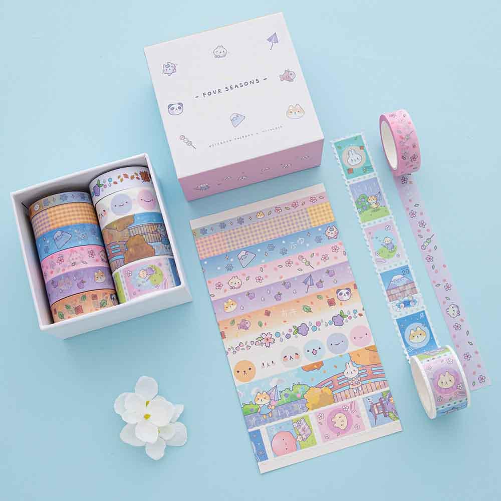 Tsuki 'Four Seasons' Washi Tape Set ☾ @milkkoyo x NotebookTherapy