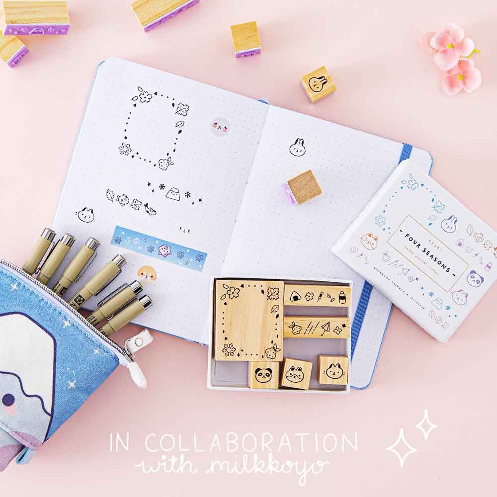 Tsuki 'Four Seasons' Bullet Journal Stamp Set ☾ @milkkoyo x NotebookTherapy