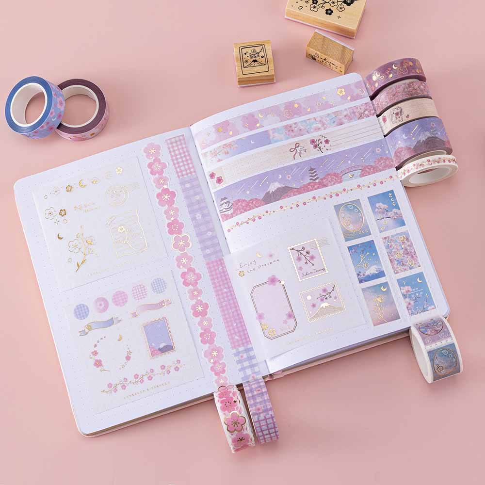 Tsuki 'Sakura Journey' Washi Tape Set ☾