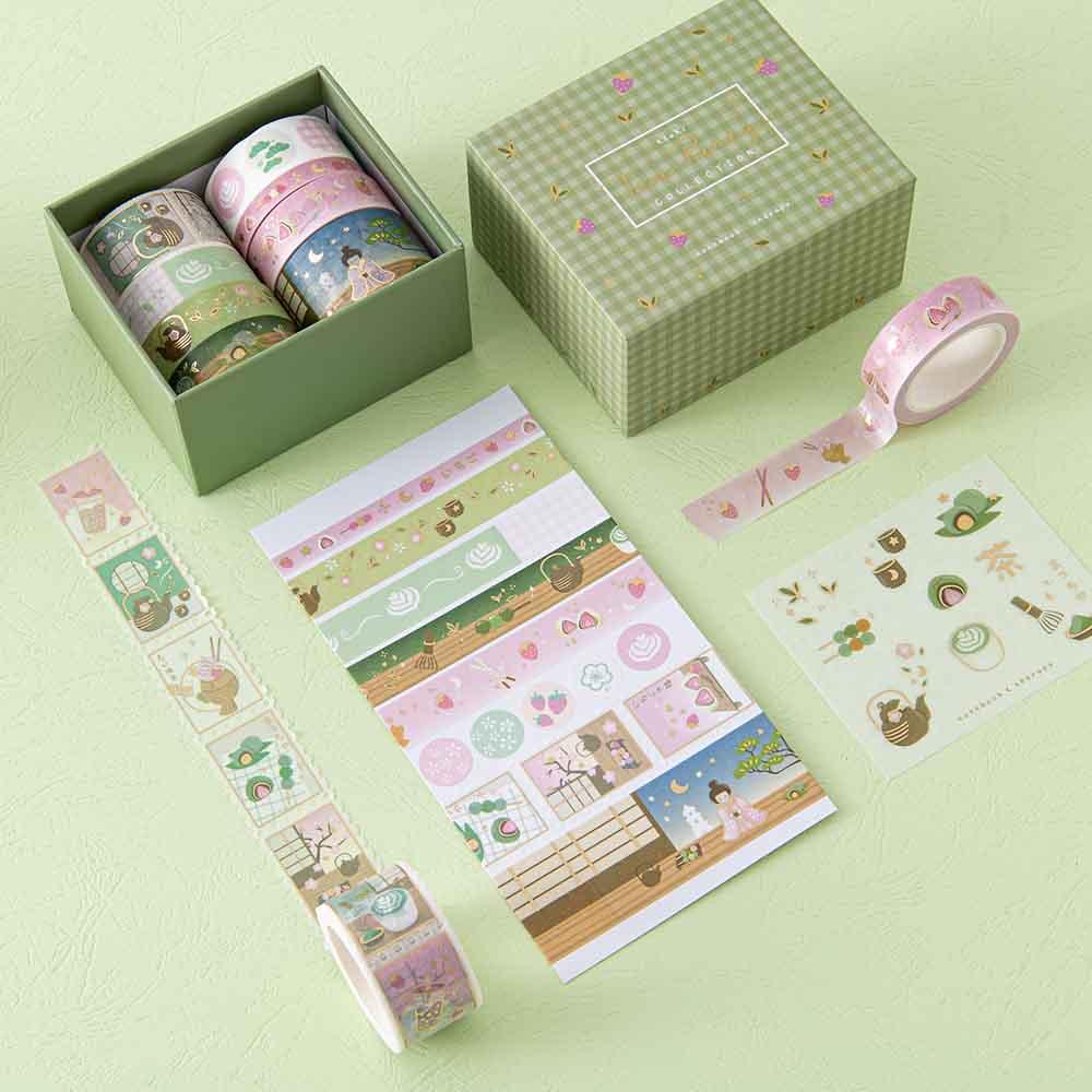 Tsuki 'Matcha Ichigo' Washi Tape Set ☾