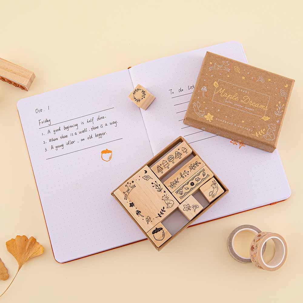 Tsuki 'Maple Dreams' Bullet Journal Stamp Set ☾