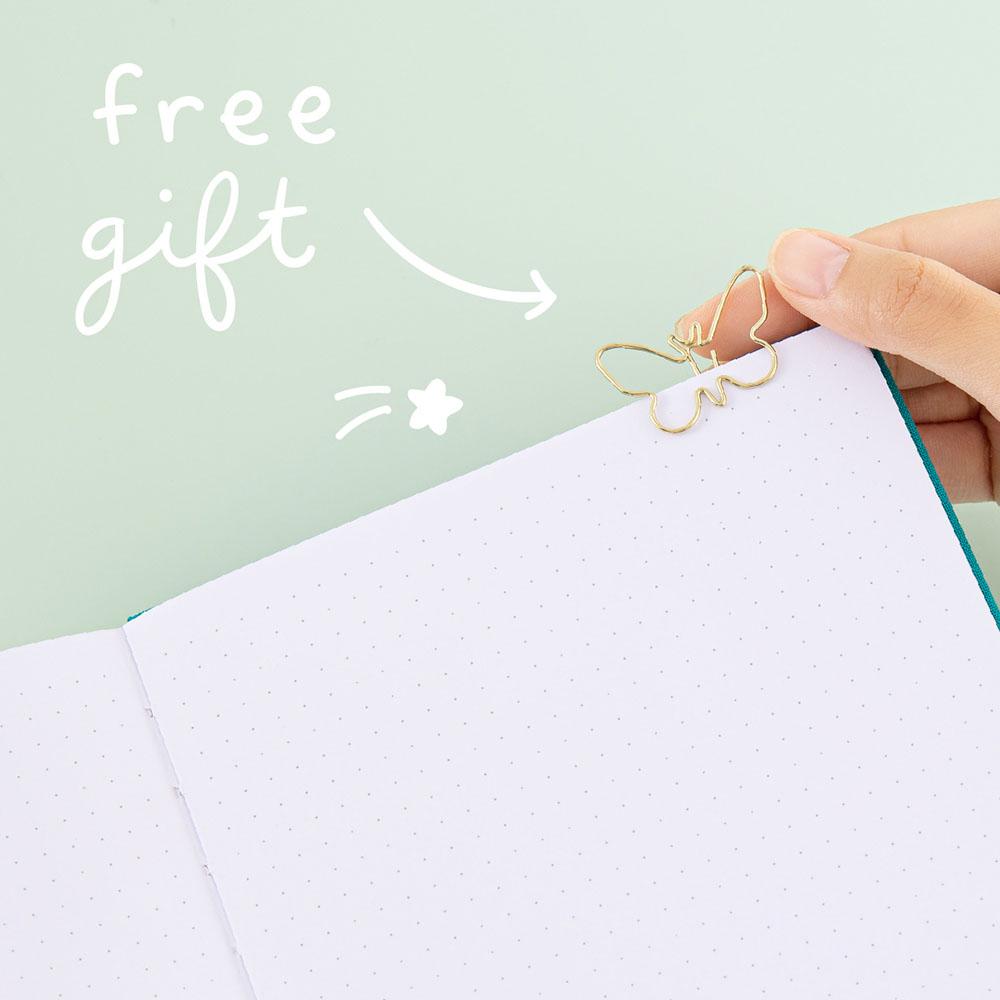 Tsuki Teal Sky 'Flutter + Dream' Limited Edition Bullet Journal by Notebook Therapy x Pelinkan ☾