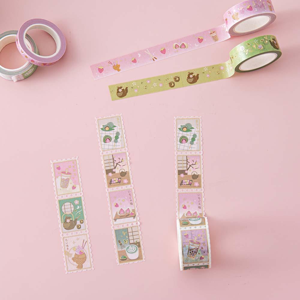 Tsuki 'Matcha Ichigo' Washi Tape Set ☾