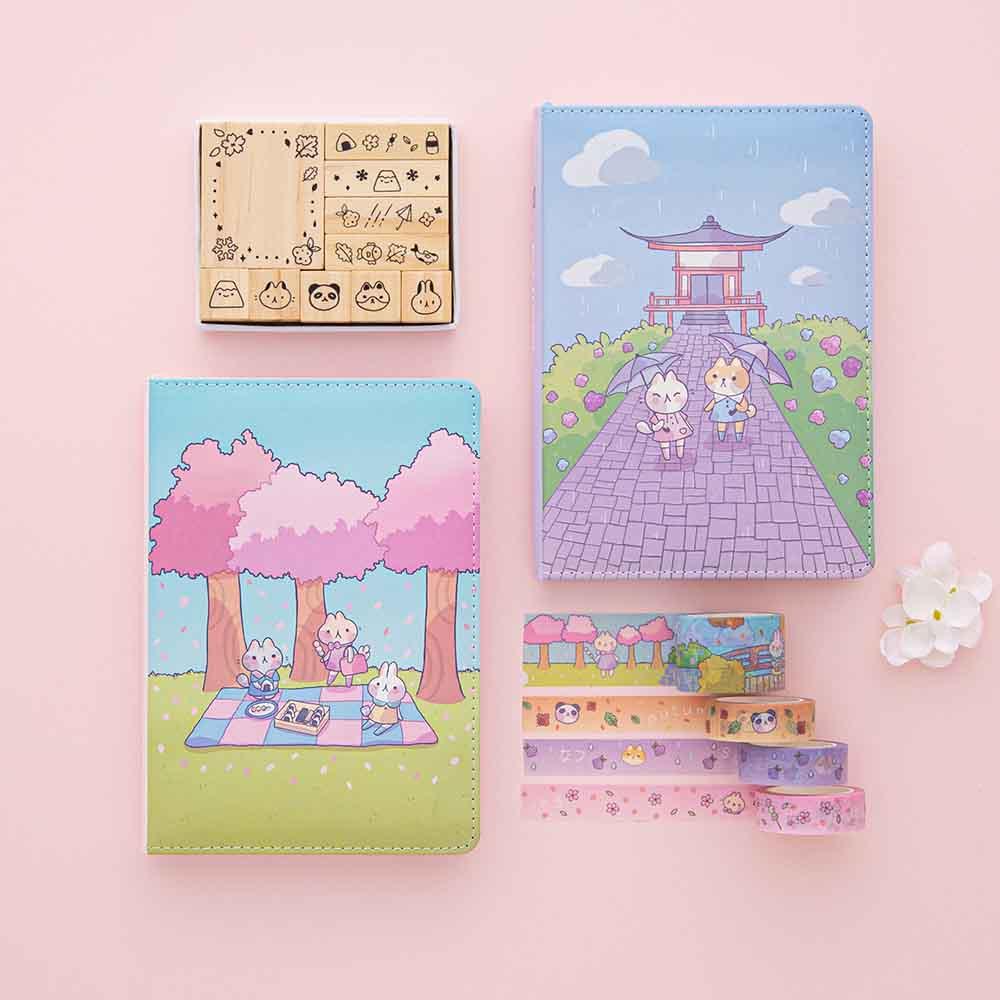 Tsuki 'Four Seasons' Bullet Journal Stamp Set ☾ @milkkoyo x NotebookTherapy