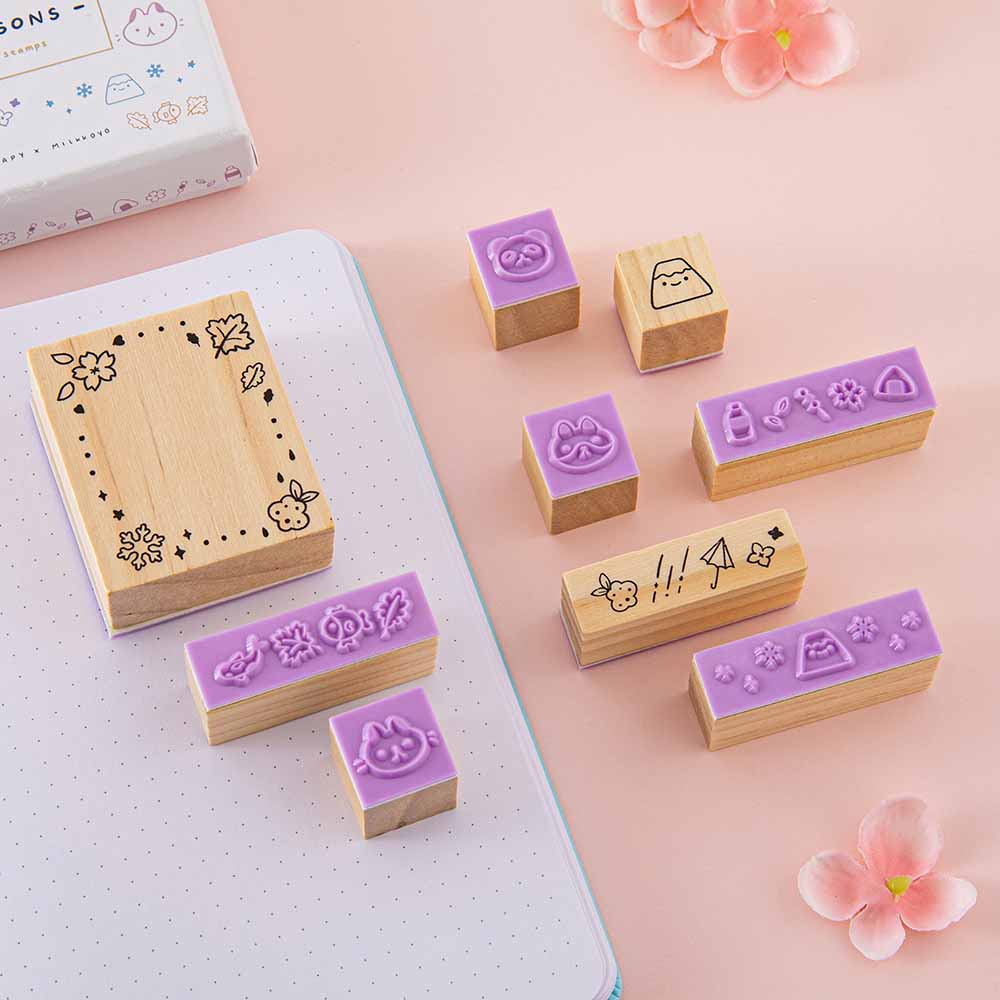 Tsuki 'Four Seasons' Bullet Journal Stamp Set ☾ @milkkoyo x NotebookTherapy