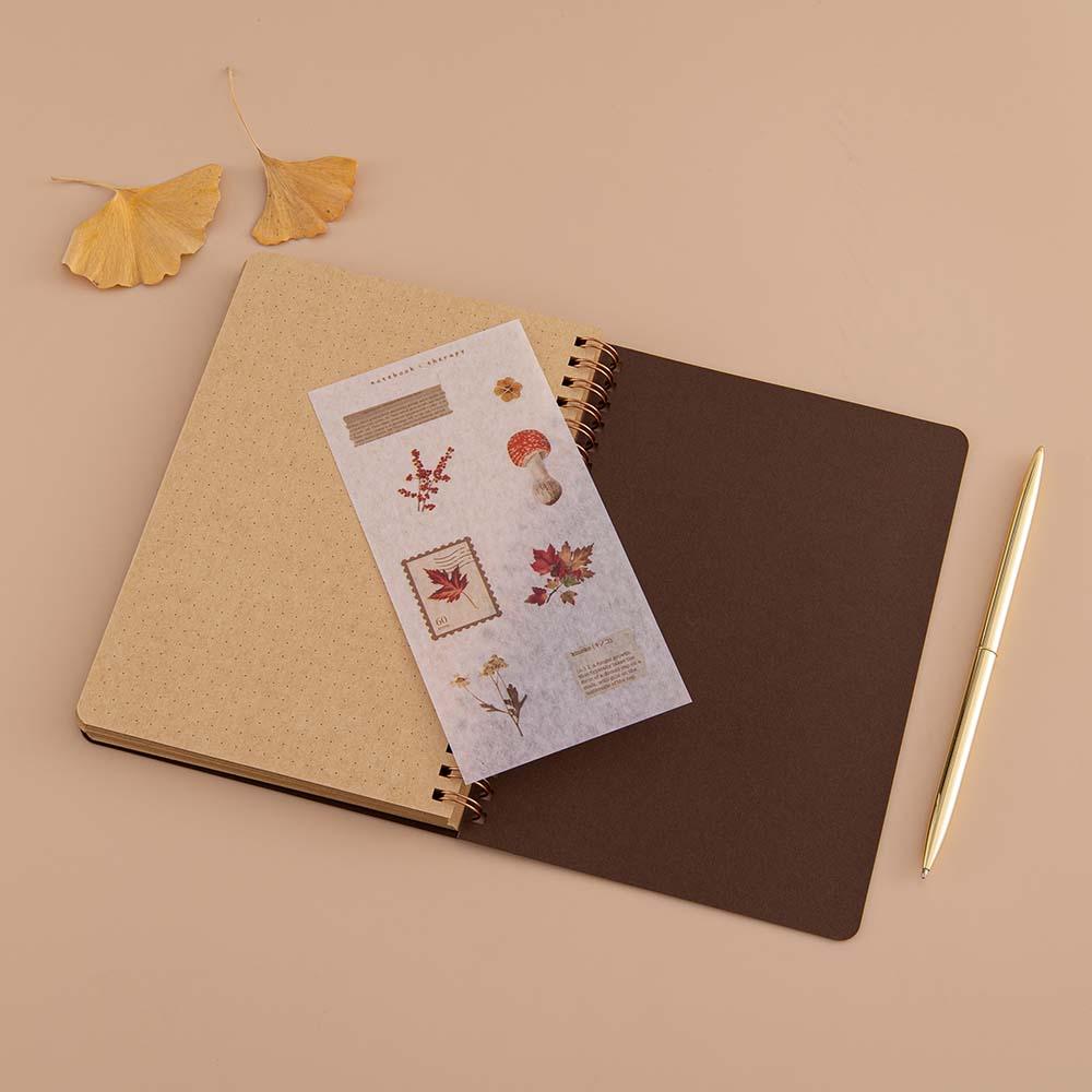 Tsuki 'Maple Dreams' Kraft Paper Ringbound Bullet Journal ☾