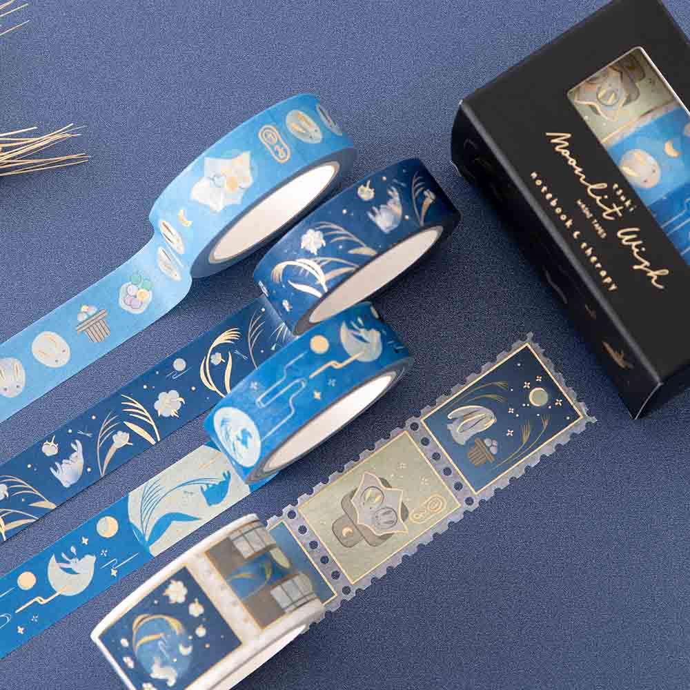 Tsuki 'Moonlit Wish' Washi Tapes Set ☾