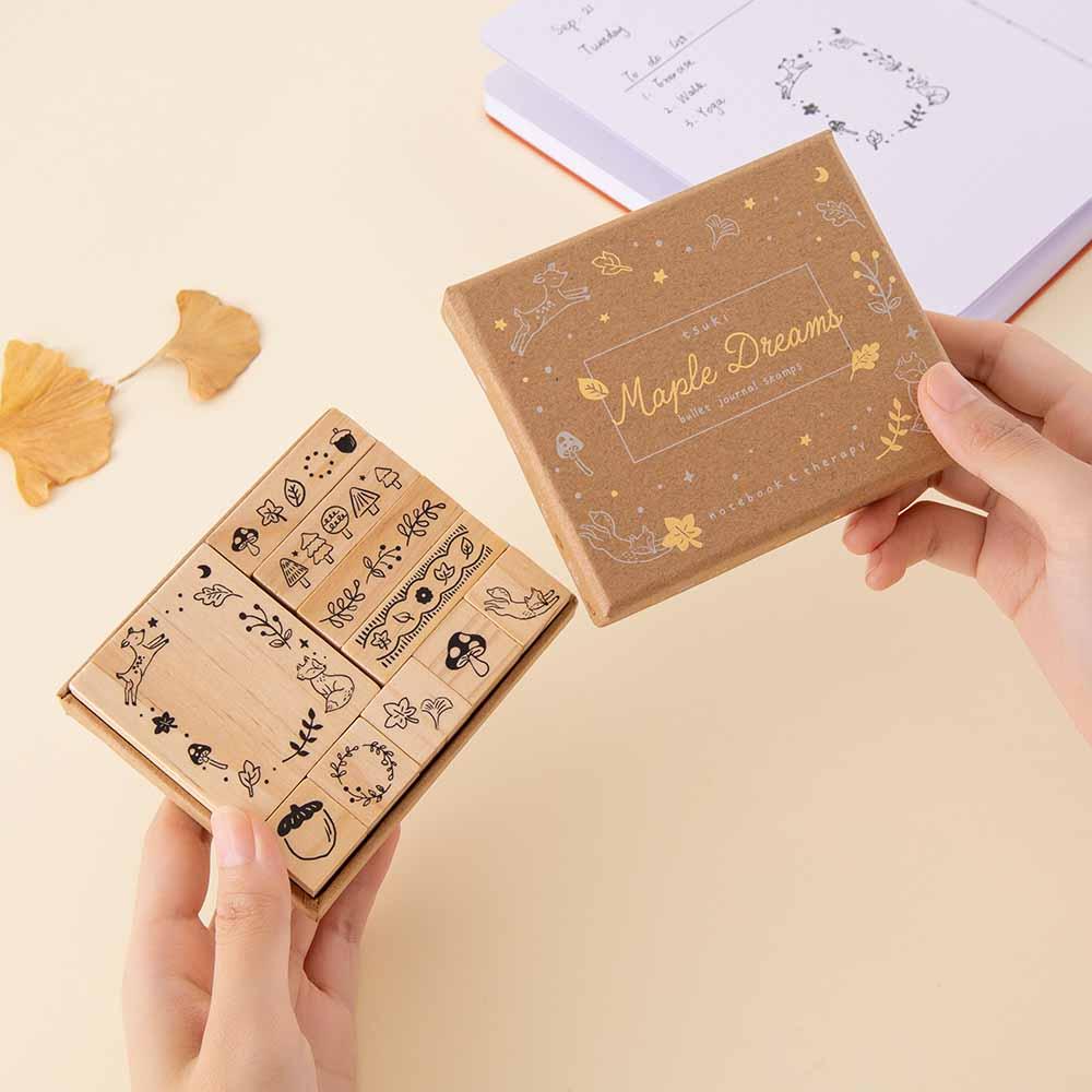 Tsuki 'Maple Dreams' Bullet Journal Stamp Set ☾