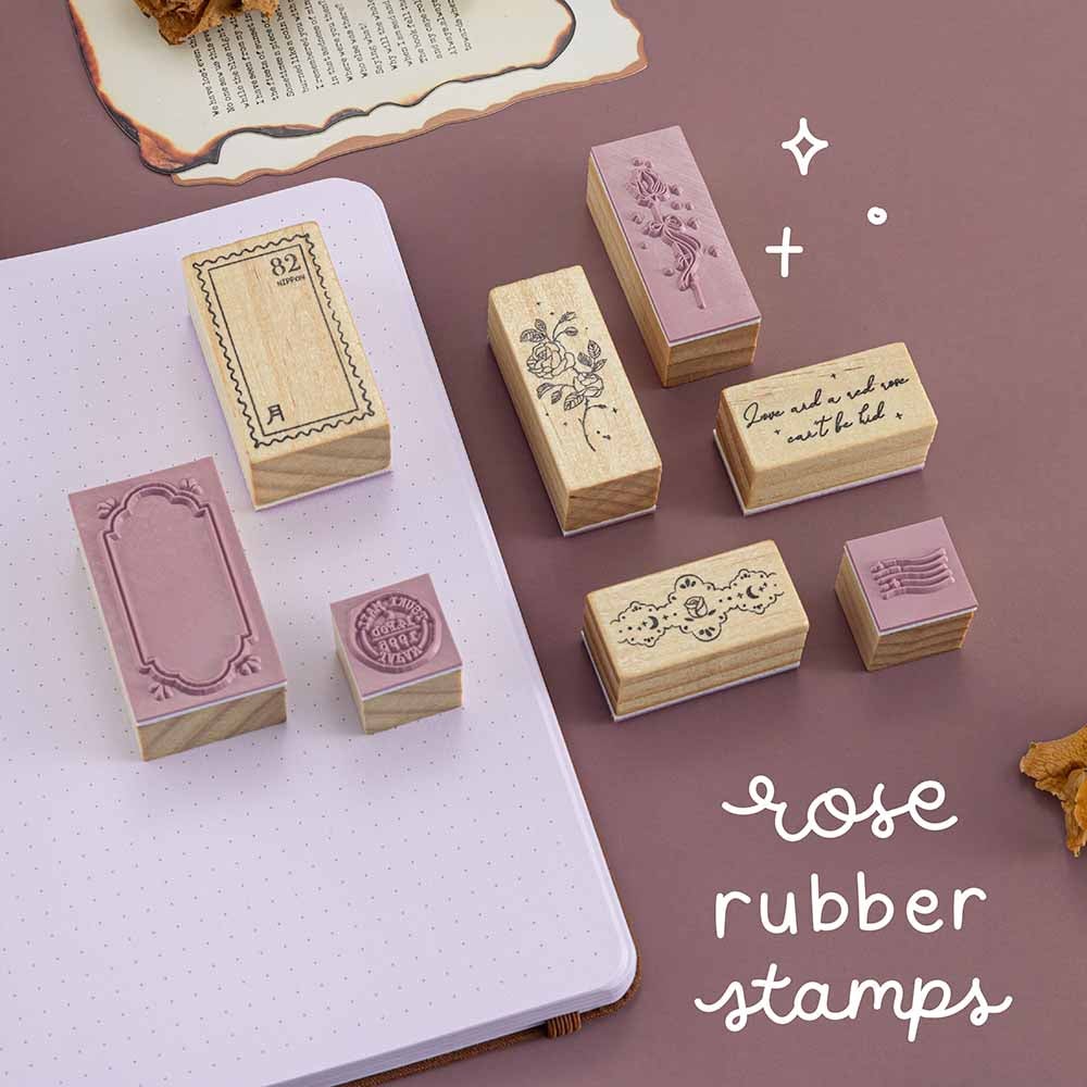 Tsuki 'Vintage Rose' Bullet Journal Stamp Set ☾