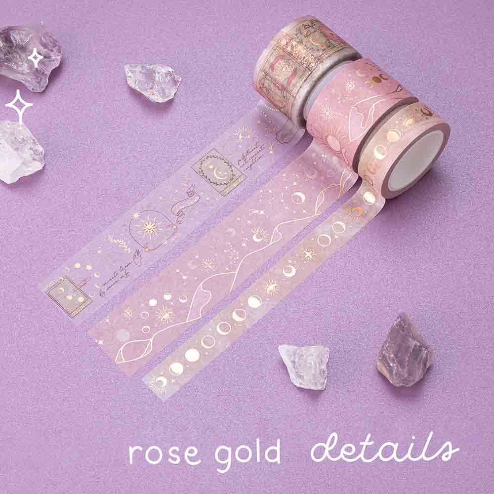 Tsuki 'Moonlit Blush' Washi Tape Set ☾