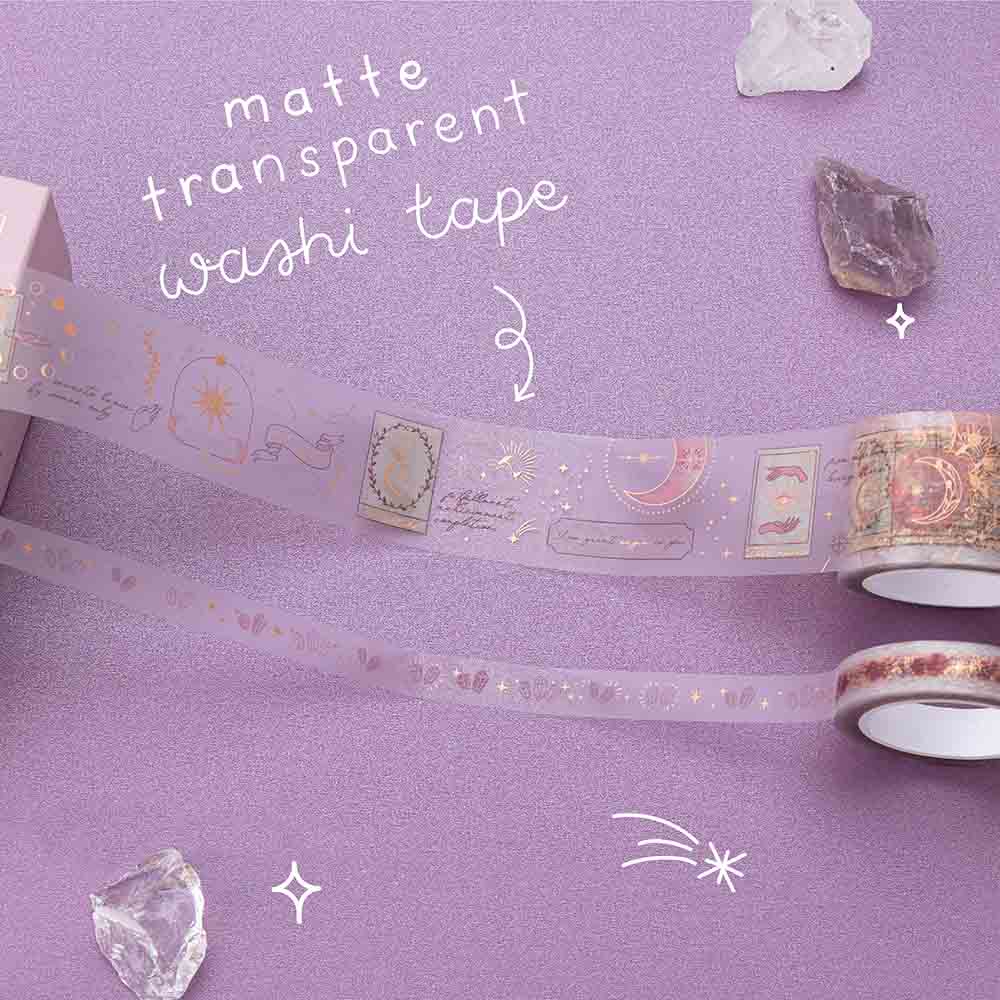 Tsuki 'Moonlit Blush' Washi Tape Set ☾