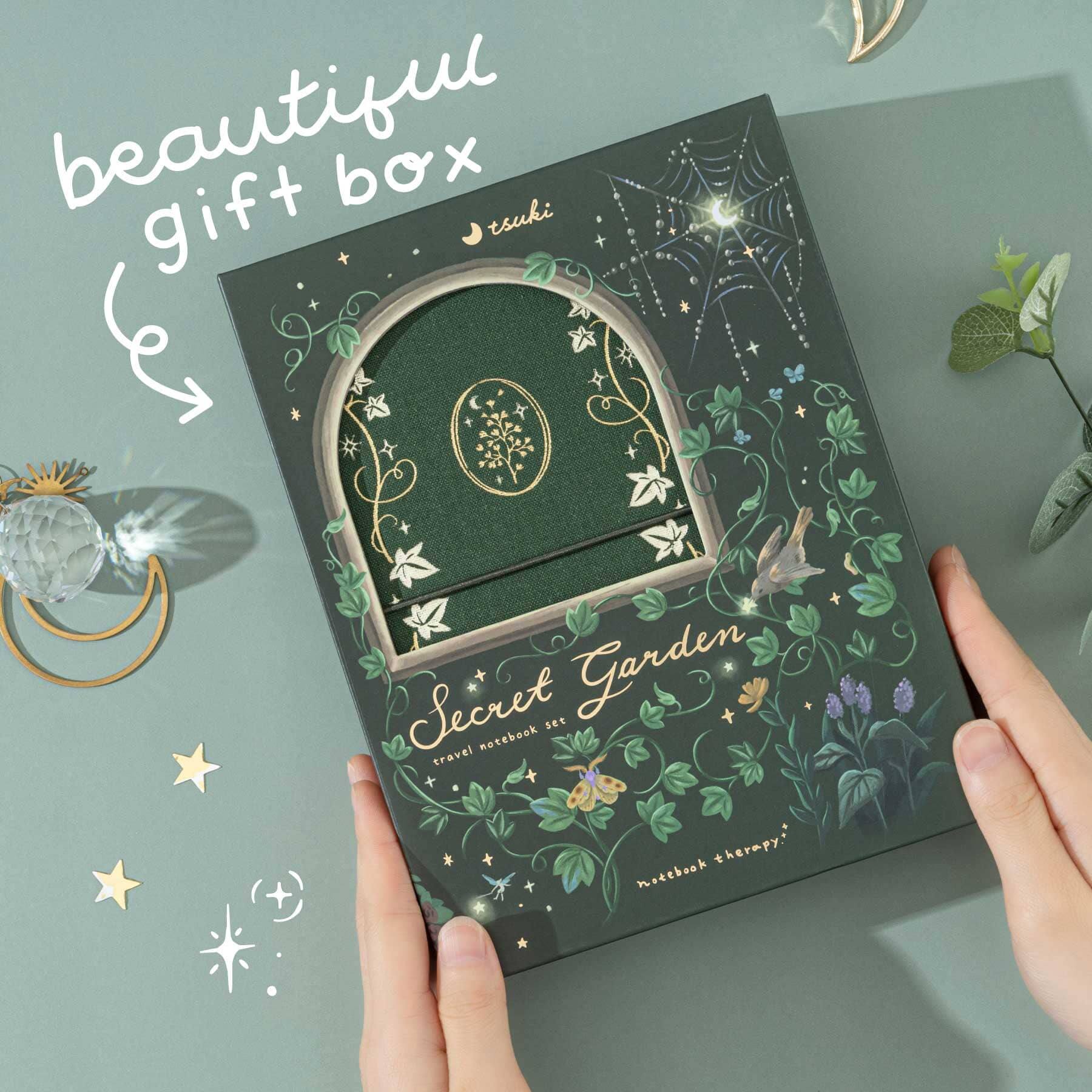 Tsuki 'Secret Garden' Travel Notebook Gift Set ☾