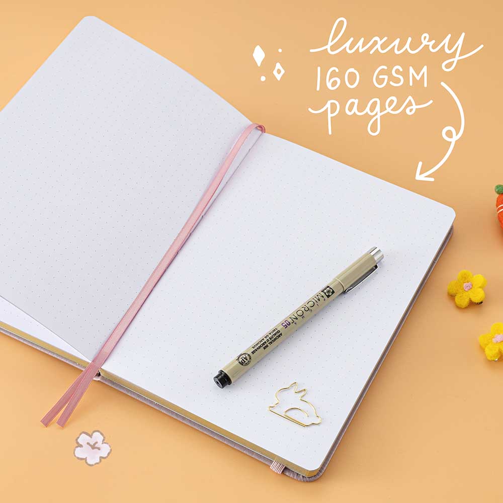 Tsuki 'Bunny Blush' Limited Edition Bullet Journal ☾ x @blossom_bujo