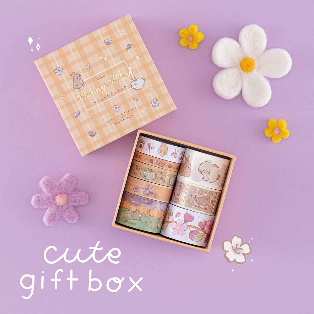 Tsuki 'Bunny Blush' Washi Tape Set ☾ x @blossom_bujo