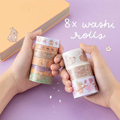 Tsuki 'Bunny Blush' Washi Tape Set ☾ x @blossom_bujo