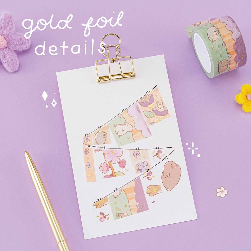 Tsuki 'Bunny Blush' Washi Tape Set ☾ x @blossom_bujo