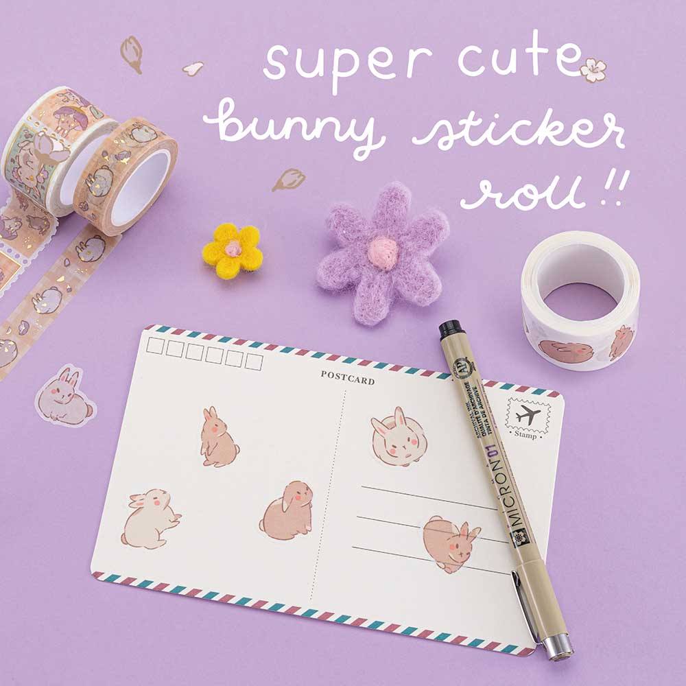 Tsuki 'Bunny Blush' Washi Tape Set ☾ x @blossom_bujo