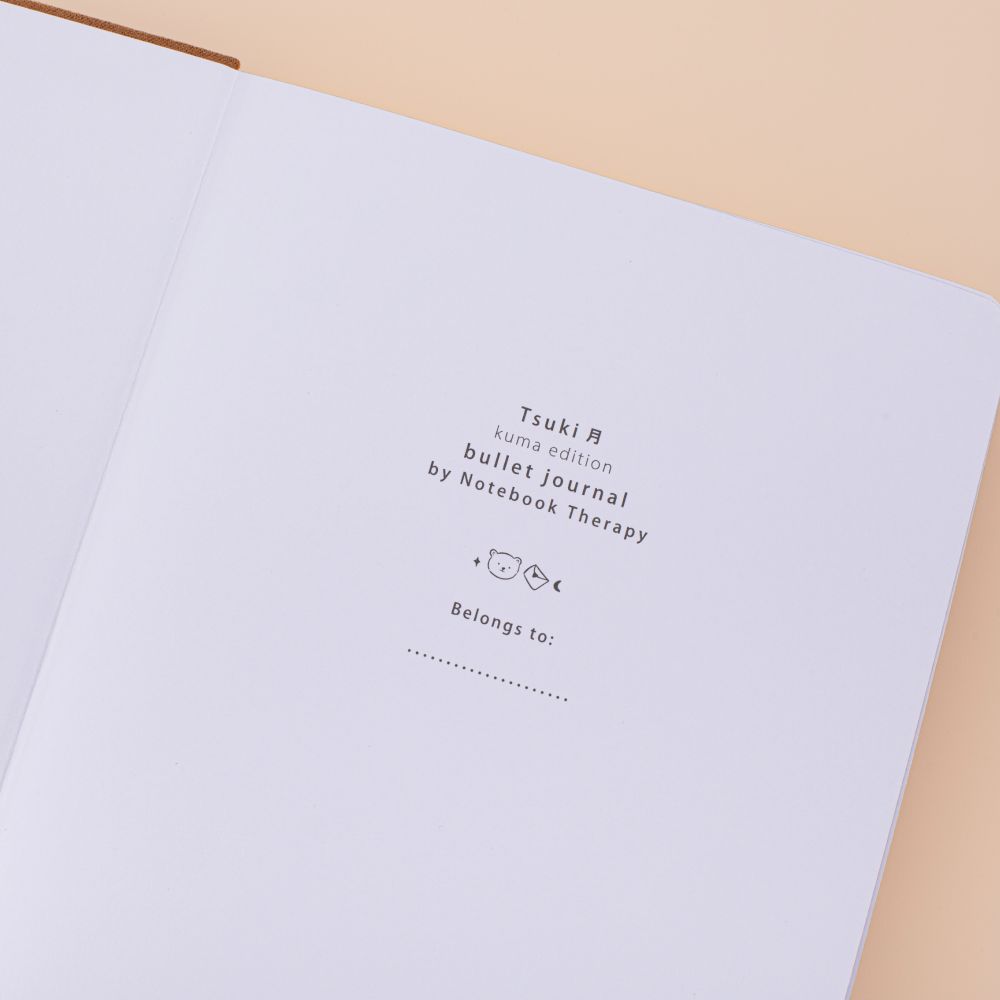 Tsuki 'Kuma' Limited Edition Bear Bullet Journal ☾
