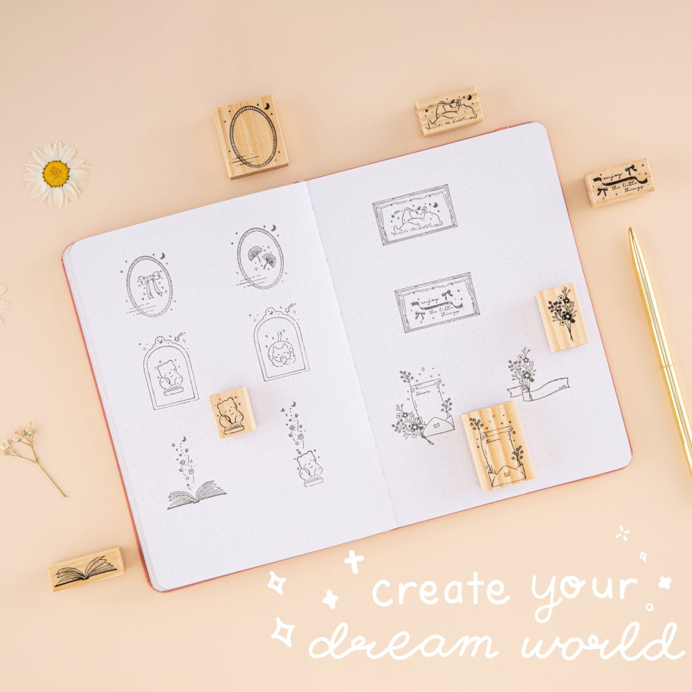 Tsuki 'Cottage Friends' Bullet Journal Stamp Set ☾