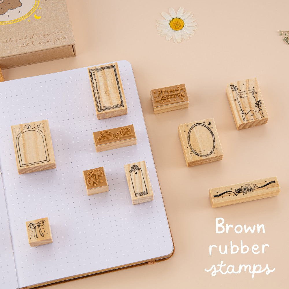 Tsuki 'Cottage Friends' Bullet Journal Stamp Set ☾