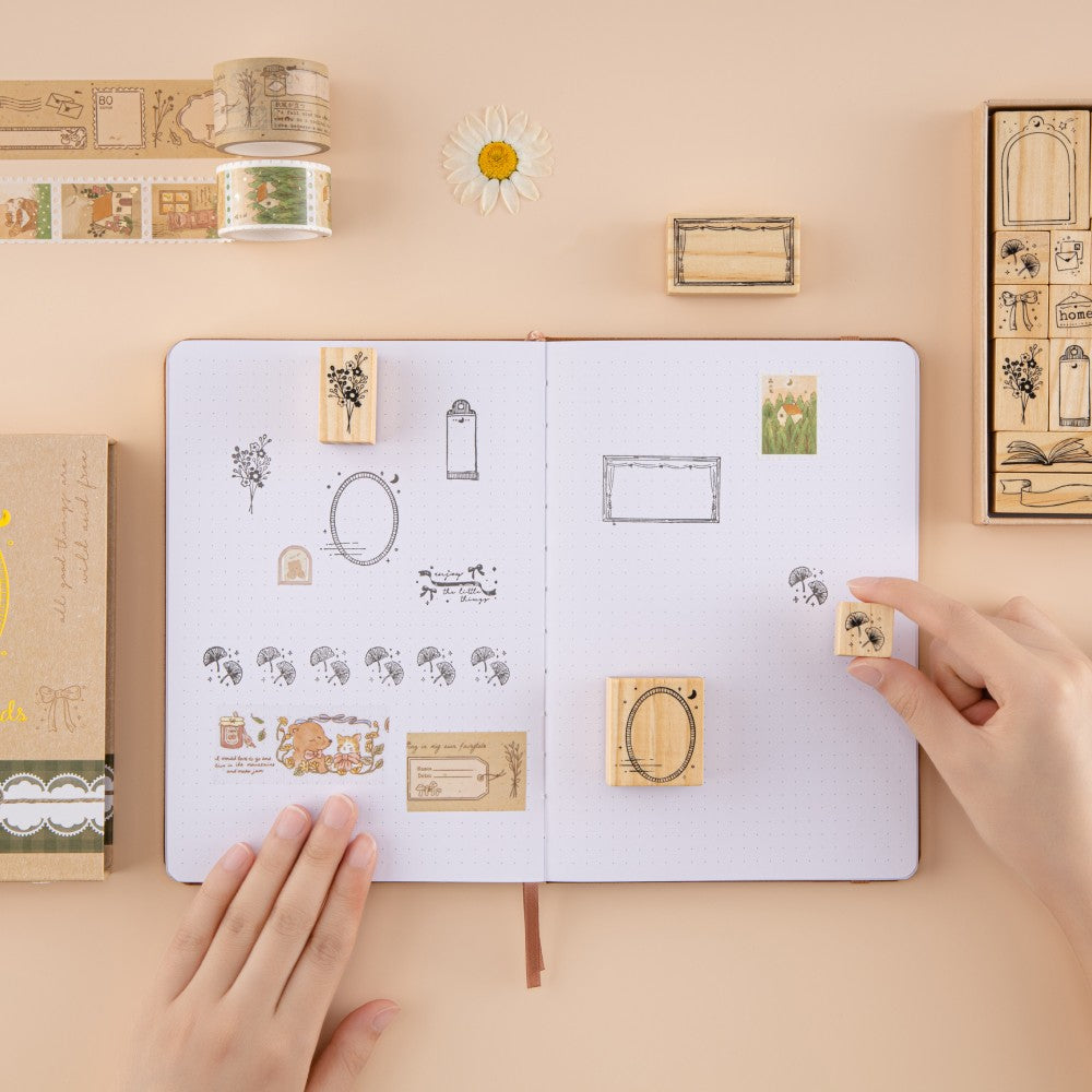 Tsuki 'Cottage Friends' Bullet Journal Stamp Set ☾