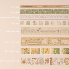 Tsuki 'Cottage Friends' Washi Tape Set ☾