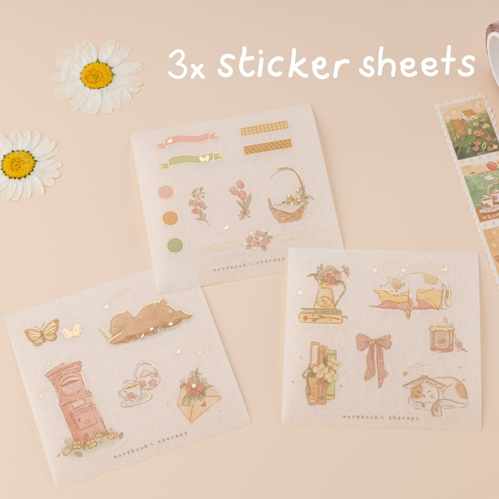 Tsuki 'Cottage Friends' Washi Tape Set ☾