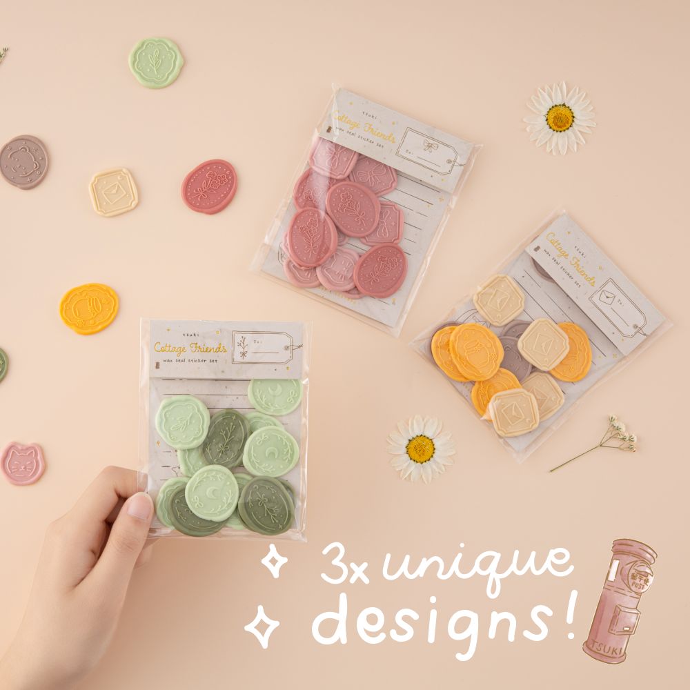 Tsuki 'Cottage Friends' Wax Seal Sticker Set ☾