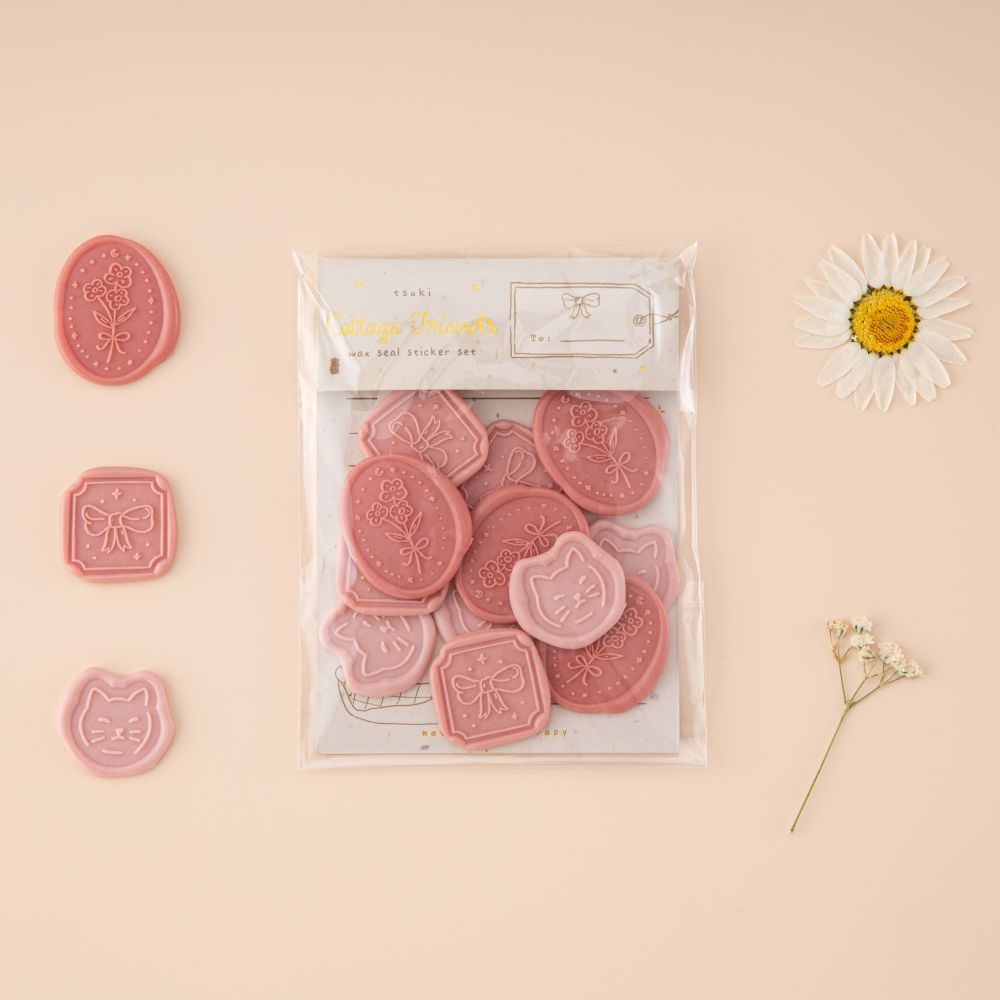 Tsuki 'Cottage Friends' Wax Seal Sticker Set ☾