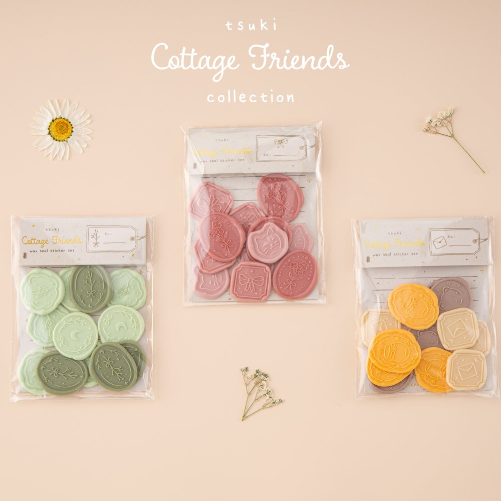 Tsuki 'Cottage Friends' Wax Seal Sticker Set ☾